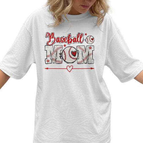 Baseball Mom T-Ball Moms Ball Player Moms Ballpark Mama Women T-Shirt - Sportilla