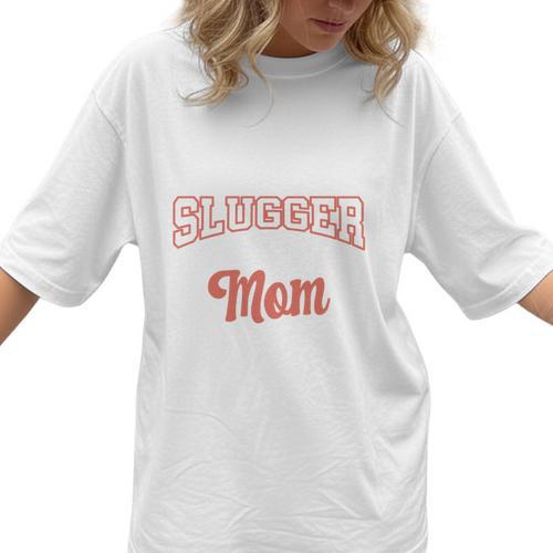 My Favorite Little Slugger Calls Me Mom Proud Baseball Mom Women T-Shirt - Sportilla
