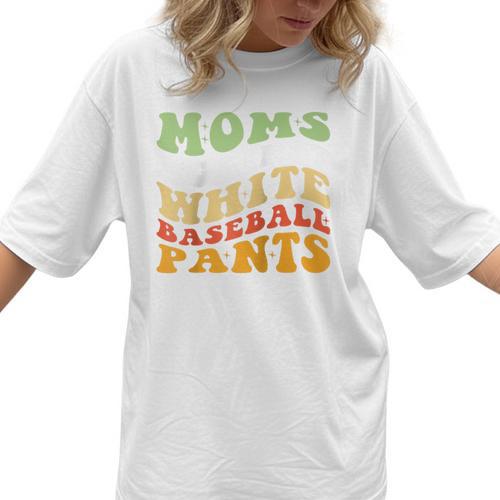 Moms Against Baseball Pants Retro Baseball Mom Raglan Baseball Tee Women T-Shirt - Sportilla