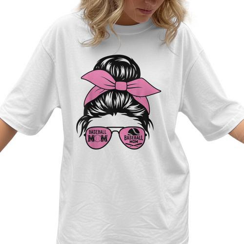 Mother Day Mama Retro Mama Mommy Baseball Mom Women T-Shirt  - Sportilla