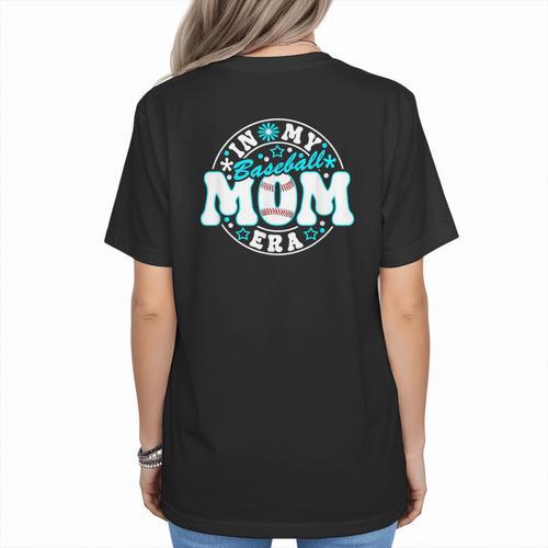 Baseball Mom Era Game Day Women's Women's T-Shirt Back Print - Sportilla