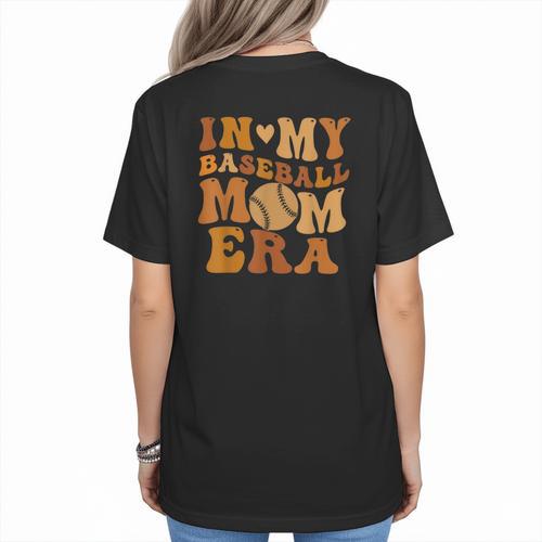 In My Baseball Mom Era For Mama Women's T-Shirt Back Print - Sportilla