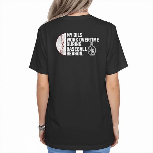 Baseball Mom Essential Oils Meme For Oily Oils Mom Women's T-Shirt Back Print - Sportilla