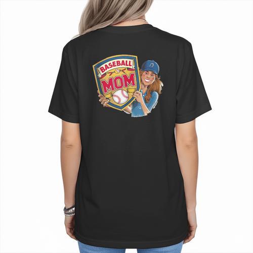 Baseball Mom Mama Mother's In My Baseball Mom Era Women's T-Shirt Back Print - Sportilla
