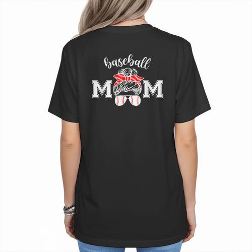 Baseball Mom Tee Baseball Mom Women's T-Shirt Back Print - Sportilla