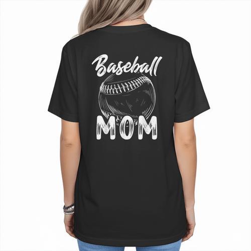 Baseball Mom For Women Family Matching Players Team Mommy Women's T-Shirt Back Print - Sportilla