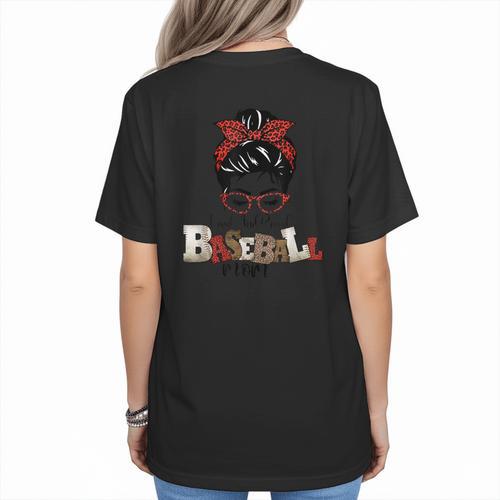 I Am Baseball Mom Women's T-Shirt Back Print - Sportilla