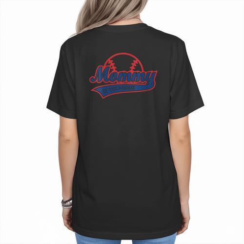 Baseball Mommy Of The Rookie Mom Birthday Baseball Women's T-Shirt Back Print - Sportilla