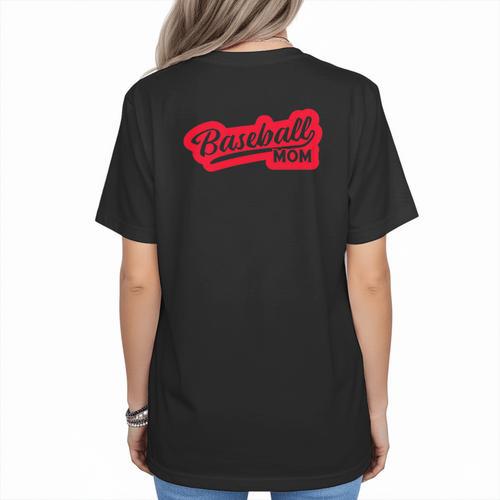 Baseball Softball Baseball Mom Baseball Women's T-Shirt Back Print - Sportilla