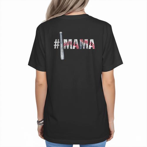 Number One Baseball Mom For Mothers Day Baseball Mama Women's T-Shirt Back Print - Sportilla