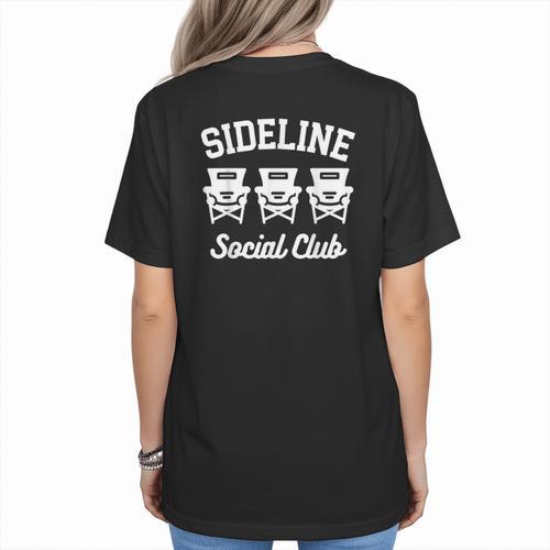 Sideline Social Club Baseball Mom Shirt Women's T-Shirt Back Print - Sportilla