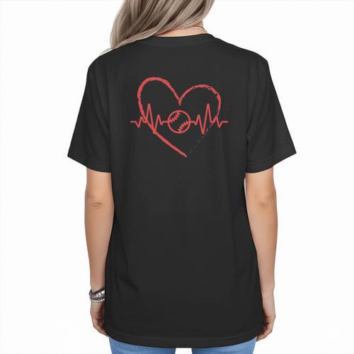 I Am Somebody's Loudmouth Baseball Mama Baseball Mom Women's T-Shirt Back Print - Sportilla