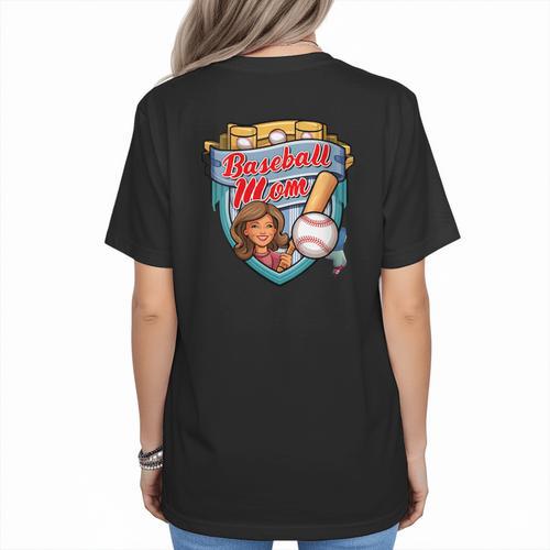 Womens Baseball Mom Mama Mother's In My Baseball Mom Era Women's T-Shirt Back Print - Sportilla