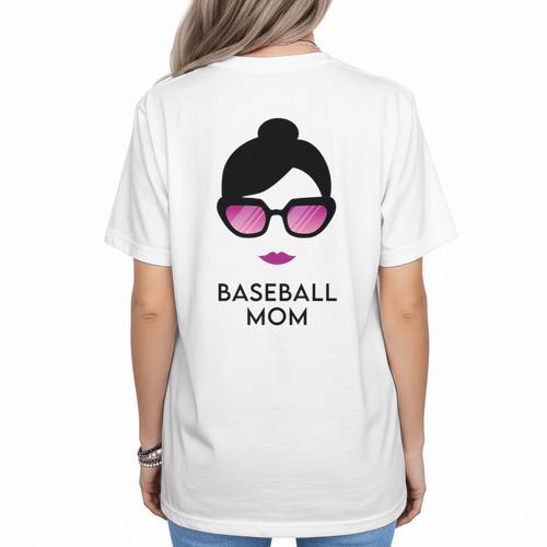 Baseball Mom Activity Mom Women's T-Shirt Back Print - Sportilla