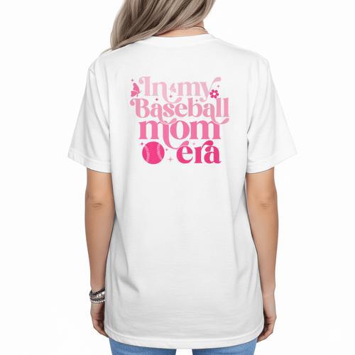 In My Baseball Mom Era Retro Mom Life Mother's Day 2024 Premium Women's T-Shirt Back Print - Sportilla