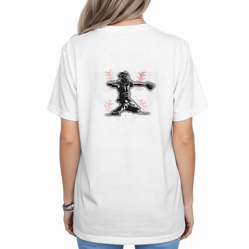 Baseball Mom My Son Will Be Waiting For You At Home Premium Tri-Blend Women's T-Shirt Back Print - Sportilla