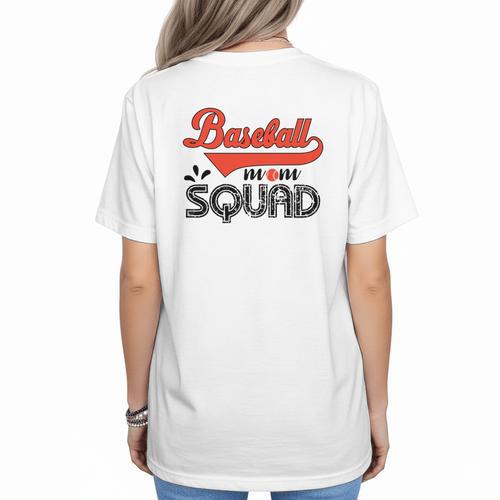 Baseball Mom Squad For Baseball Mom Women's T-Shirt Back Print - Sportilla