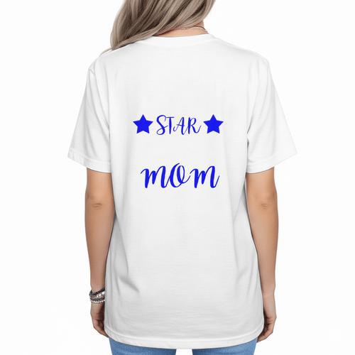 BASEBALL STAR MOM Sporty Design For Proud Baseball Moms Women's T-Shirt Back Print - Sportilla