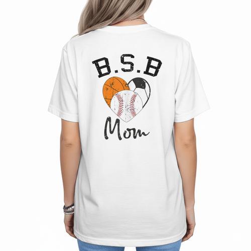 Basketball Soccer Baseball Mom For Women Women's T-Shirt Back Print - Sportilla