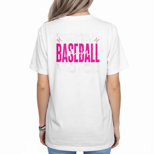 Mothers Don'T Make Me Use My Baseball Mom Voice Women's T-Shirt Back Print - Sportilla