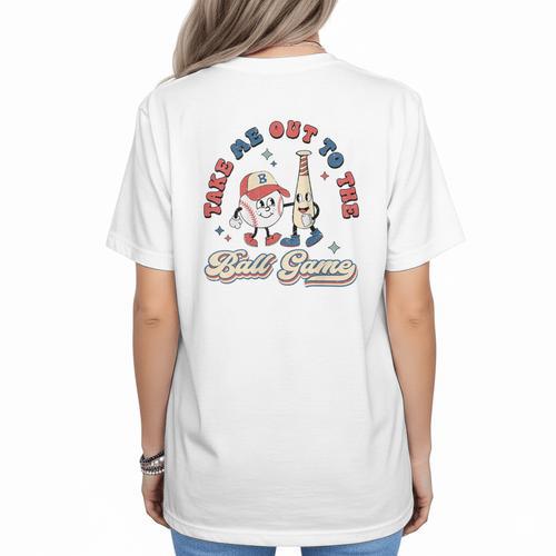 Vintage Baseball Mom Retro Style Tee For Proud Moms Women's T-Shirt Back Print - Sportilla