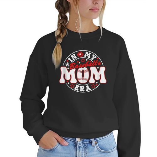 Baseball Mom Era For Women Player Mother Women Crewneck Sweatshirt - Sportilla