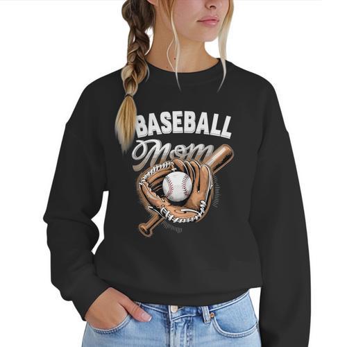 Baseball Mom Baseball Player Women Crewneck Sweatshirt - Sportilla