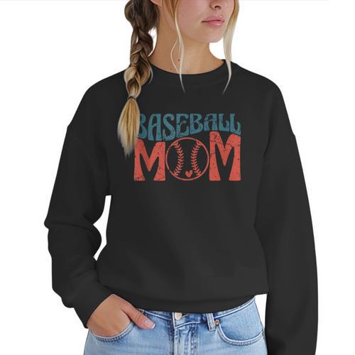 Baseball Mom Vintage Baseball Women Crewneck Sweatshirt - Sportilla