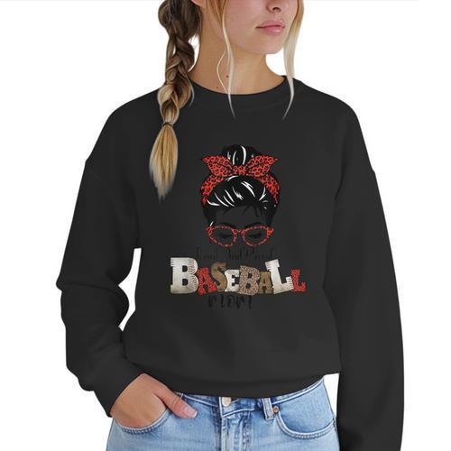 I Am Baseball Mom Women Crewneck Sweatshirt - Sportilla