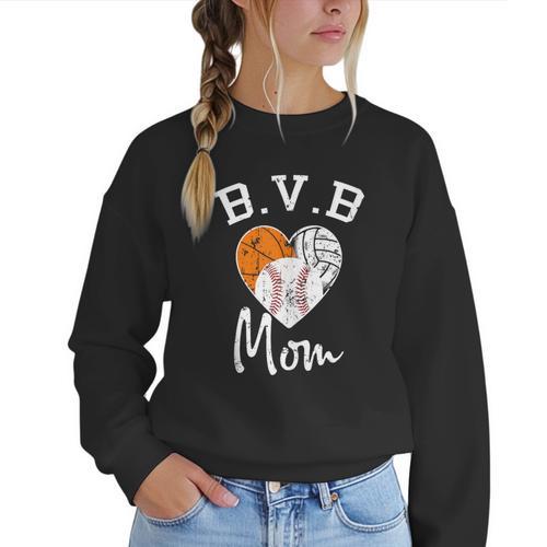 Basketball Volleyball Baseball Mom For Women Women Crewneck Sweatshirt - Sportilla