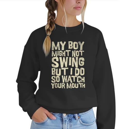 Sassy Baseball Mom Women Crewneck Sweatshirt - Sportilla