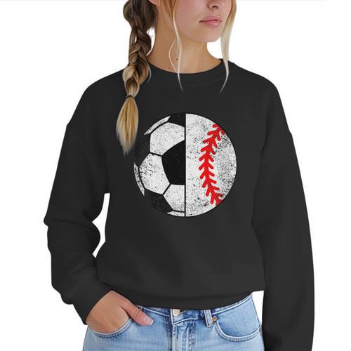Soccer Baseball Player Soccer Baseball Mom Women Crewneck Sweatshirt - Sportilla