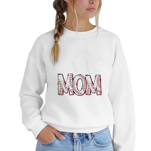 Baseball Mom Cute Baseball Mama Proud Senior Baseball Player Premium Women Crewneck Sweatshirt - Sportilla