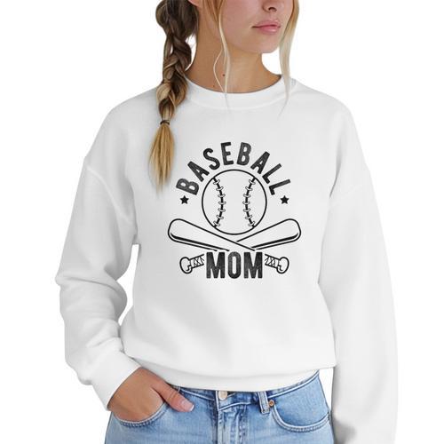 Baseball Mom Homerun Best Mom Sport Athlete Women Crewneck Sweatshirt - Sportilla