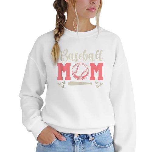 Baseball Mom And Sweet For Moms With Baseball Kids Women Crewneck Sweatshirt - Sportilla