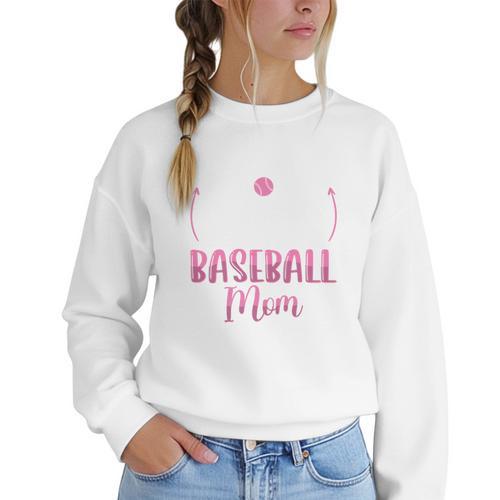 Baseball Mom -This Is What Basketball Mom Looks Like Women Crewneck Sweatshirt - Sportilla