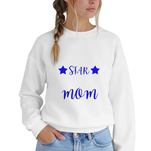 BASEBALL STAR MOM Sporty Design For Proud Baseball Moms Women Crewneck Sweatshirt - Sportilla