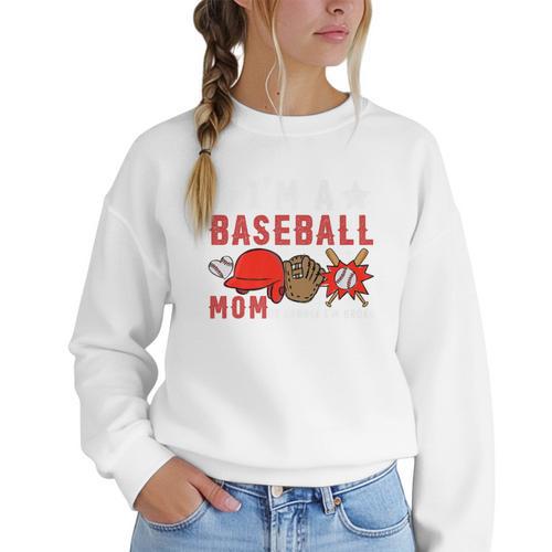 I'm A Baseball Mom Of Course I'm Broke Premium Women Crewneck Sweatshirt - Sportilla
