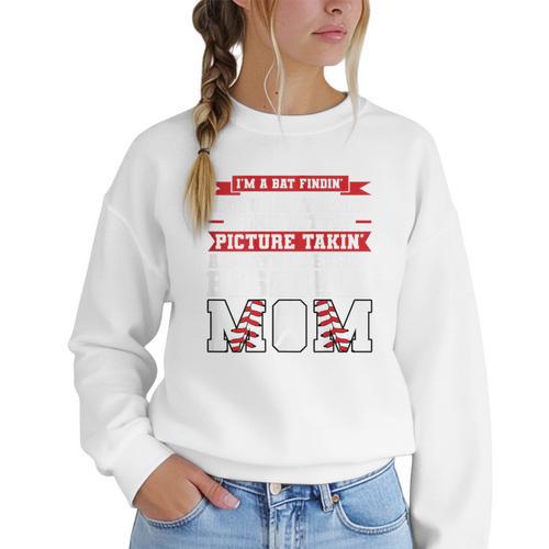 I'm a Bat Findin Washin' Baseball Mom Baseball Women Crewneck Sweatshirt - Sportilla
