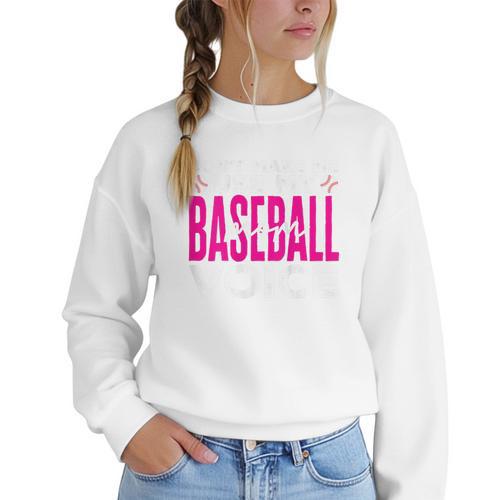Mothers Don'T Make Me Use My Baseball Mom Voice Women Crewneck Sweatshirt - Sportilla