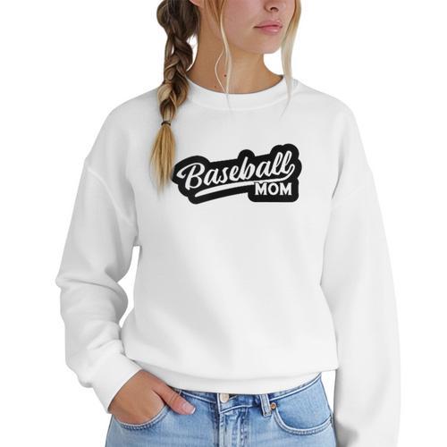 Women's Baseball Softball Baseball Mom Baseball Women Crewneck Sweatshirt - Sportilla