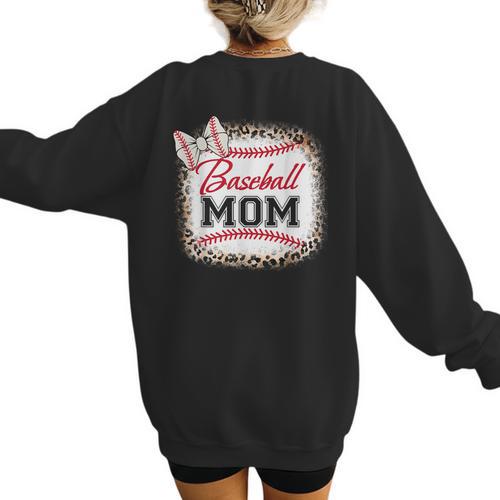 Baseball-Shirt Women Mama Mother Baseball Mom Women's Sweatshirt Back Print - Sportilla