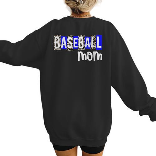 Custom Hustle Tball Tee Ball Womens Baseball Mom Women's Sweatshirt Back Print - Sportilla
