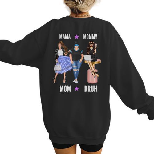 Sassy Baseball Mom Sassy Classy Elegant Women's Sweatshirt Back Print - Sportilla