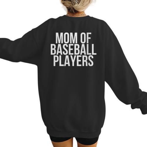 Stressed Baseball Mom Son Daughter Proud Mother's Day Women's Sweatshirt Back Print - Sportilla