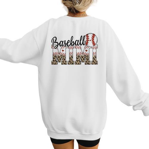 Baseball Mimi Women BallPark Mimi Baseball Mom Mother's Day Women's Sweatshirt Back Print - Sportilla