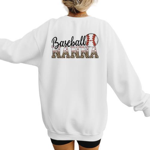 Baseball Nanna Women BallPark Nanna Baseball Mom Women's Sweatshirt Back Print - Sportilla