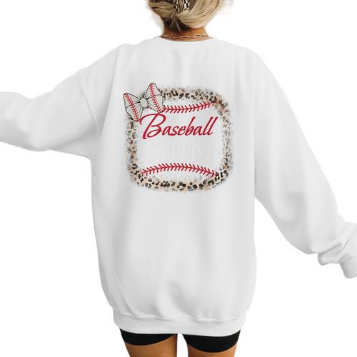 Baseball-Shirt Women Mama Mother Baseball Mom Premium Women's Sweatshirt Back Print - Sportilla