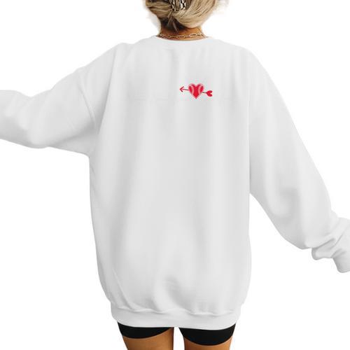 Baseball Softball Baseball Mom Heartbeat Baseball Premium Tri-Blend Women's Sweatshirt Back Print - Sportilla