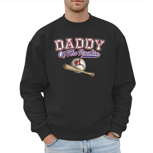 1st One Birthday Baseball Dad Daddy Of The Rookie Vintage Men Sweatshirt - Sportilla